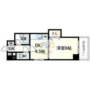 フェリーチェ江坂マンション【8階】の間取り