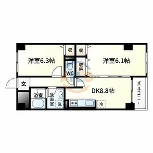 ミレニアム【4階】の間取り