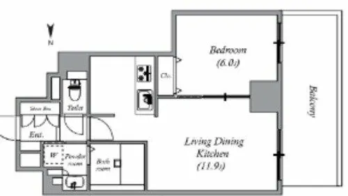 TOPAZ江坂【8階】の間取り