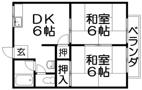 エコート長沢【203号室】の間取り