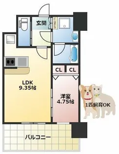 プレジオ布施ASIAN【11階】の間取り