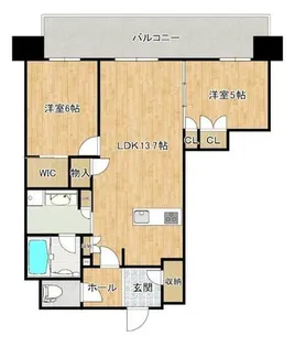 ザ・サンパーク小倉駅タワーレジデンス【8階】の間取り