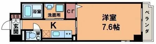 サンリットオカ【4階】の間取り