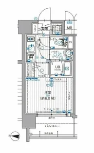 エスリード大阪梅田リュクス【4階】の間取り