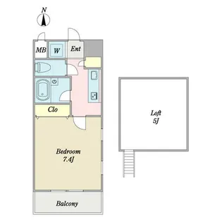 プロシード太閤通【0705号室】の間取り