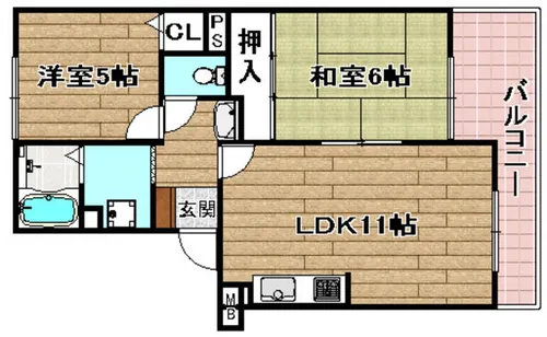 髙井マンション【2階】の間取り