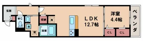 D-residence安立【1階】の間取り