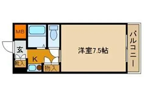 ファニーコートS【1階】の間取り