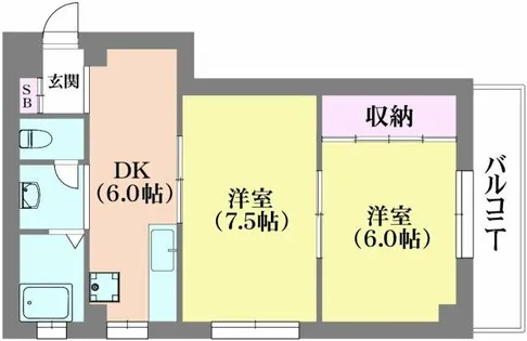 ネオライフ鈴蘭台【2階】の間取り