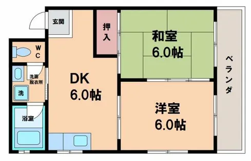 マンション大谷【2階】の間取り
