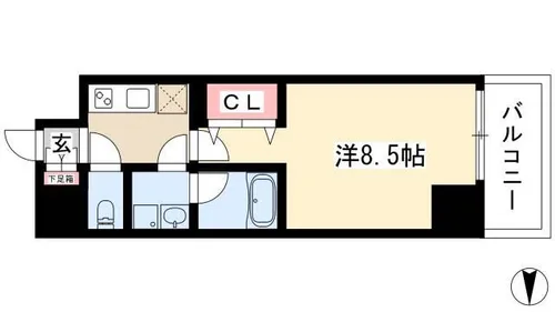 プロシード金山3【3階】の間取り