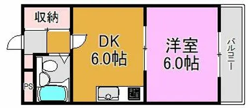 サニーヴェルデ田中【1階】の間取り