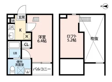 フラン【203号室】の間取り