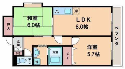 ラモードニシカワ1【7階】の間取り