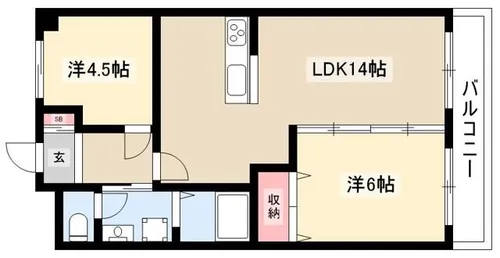 臼井ハイツ【202号室】の間取り