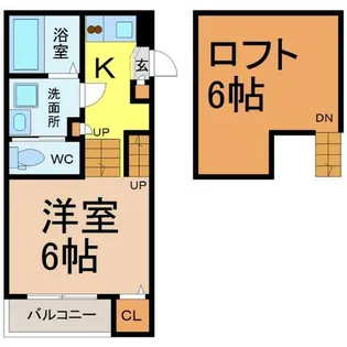 ネオメゾナ津賀田【1階】の間取り