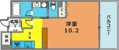 兵庫県神戸市中央区相生町5丁目【マンション】の間取り