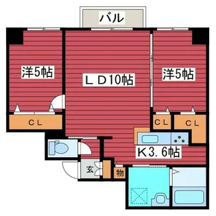 パルティーレ月寒【3階】の間取り
