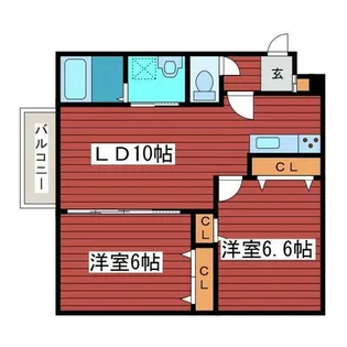 A BOND月寒東 B棟【2階】の間取り