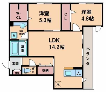グランエスポワール寿【2階】の間取り
