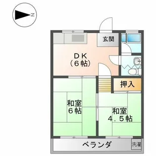 浅井ビル【4階】の間取り