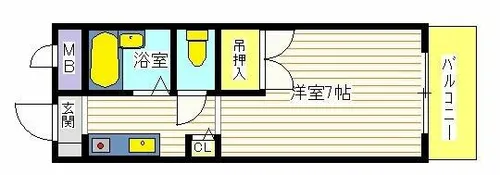 ハイツヤマネ【106号室】の間取り