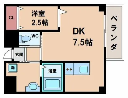 ワンプレイス天王寺駅前【2階】の間取り