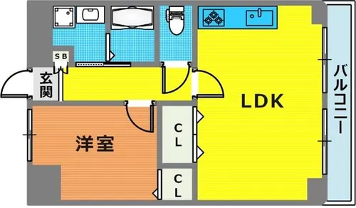 ディ・パピヨン【402号室】の間取り