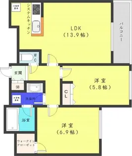 グランカーサ裏参道【2階】の間取り