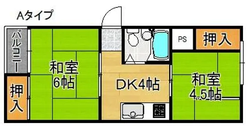 ヴィラ御崎【2階】の間取り