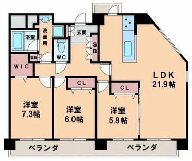 ノア エ ブラン【7階】の間取り