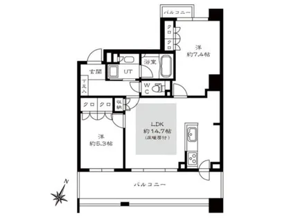 パークホームズ大通公園南【9階】の間取り