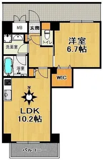 エスタンシア元町【601号室】の間取り