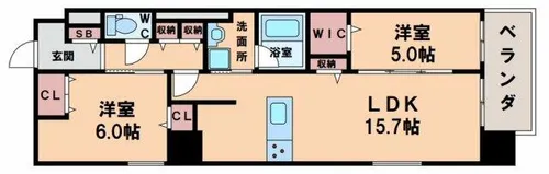 セファ上本町【3階】の間取り