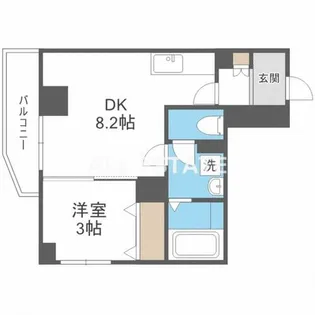 グレースコート蒲生【1階】の間取り