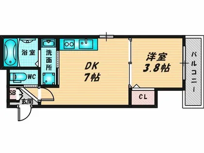 Luna terrace 近大前【2階】の間取り