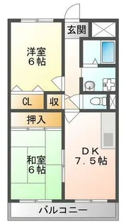 サンロイヤル【2階】の間取り
