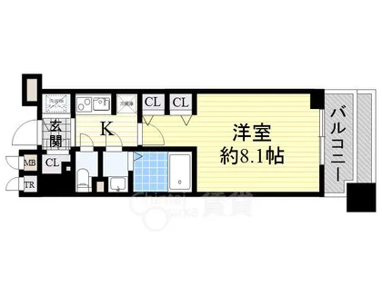 エスティメゾン京橋【5階】の間取り