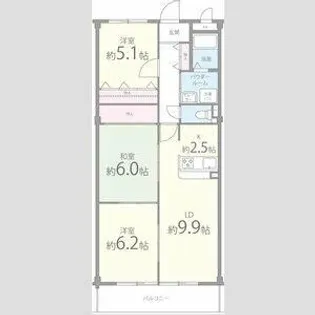 グリーンヒル・あかしあ【3階】の間取り