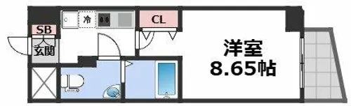 大阪プレステージアコモデーション【6階】の間取り