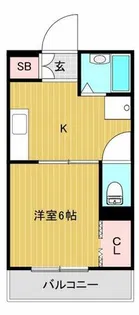 美里マンション【3階】の間取り