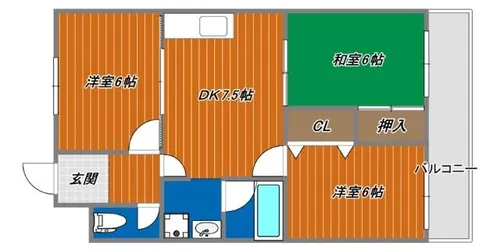 坂上マンション【3階】の間取り