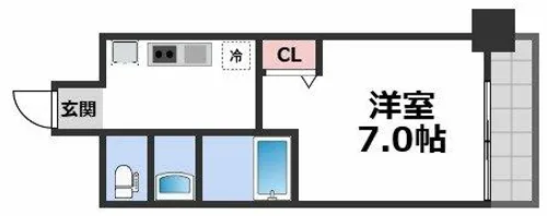 スワンズシティ大阪クレアスト【9階】の間取り