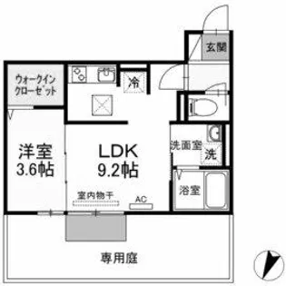 グランメゾン城野【103号室】の間取り