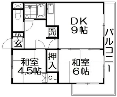サンライズ成田【1階】の間取り