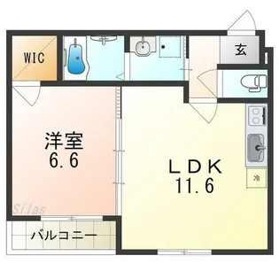 フジパレス北新町【1階】の間取り