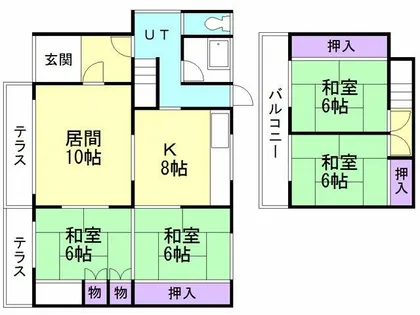 北海道登別市富士町7丁目【一戸建】の間取り