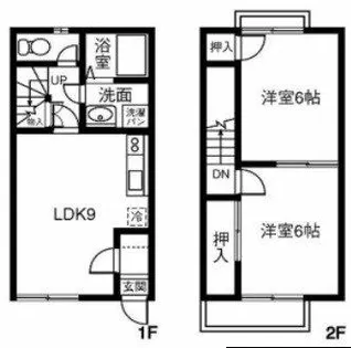 愛知県春日井市六軒屋町6丁目【アパート】の間取り
