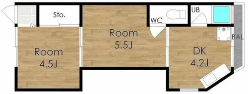 柏里ハイツ【3階】の間取り