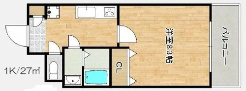 メルクリオール難波【5階】の間取り